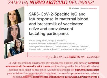 Nuevo trabajo publicado! Las personas que amamantan, ¿podrían transmitir protección a sus bebés luego de vacunarse contra COVID-19?
