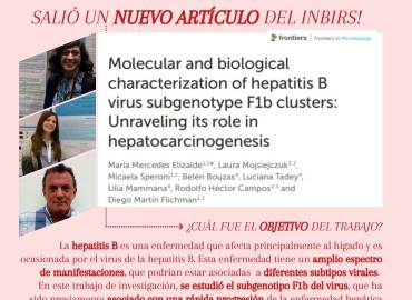 Nuevo trabajo publicado! Caracterización molecular y biológica de subgenotipo Fb1 del virus Hepatits B